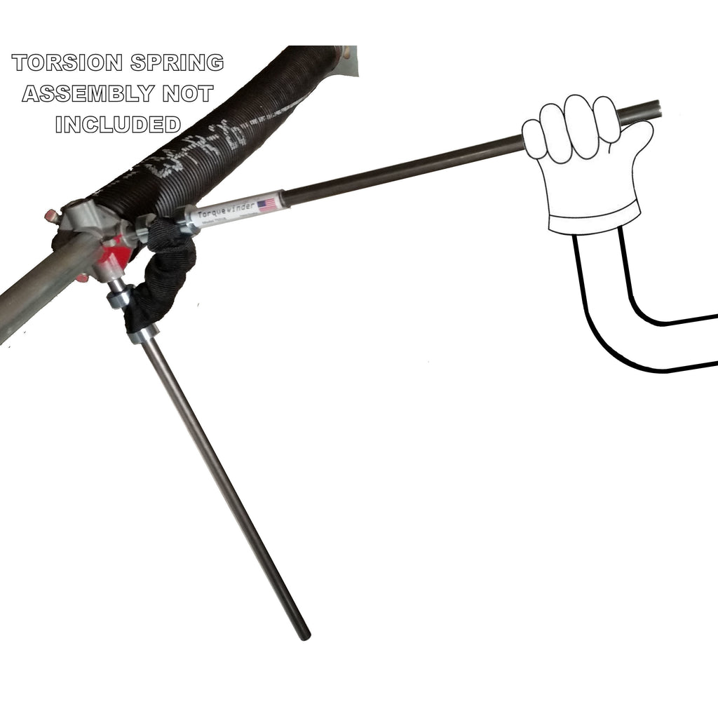 Garage Door Spring Winding Tool for 7/16-inch hole, 18" Long, 1/2" Bar, Torquewinder T5418