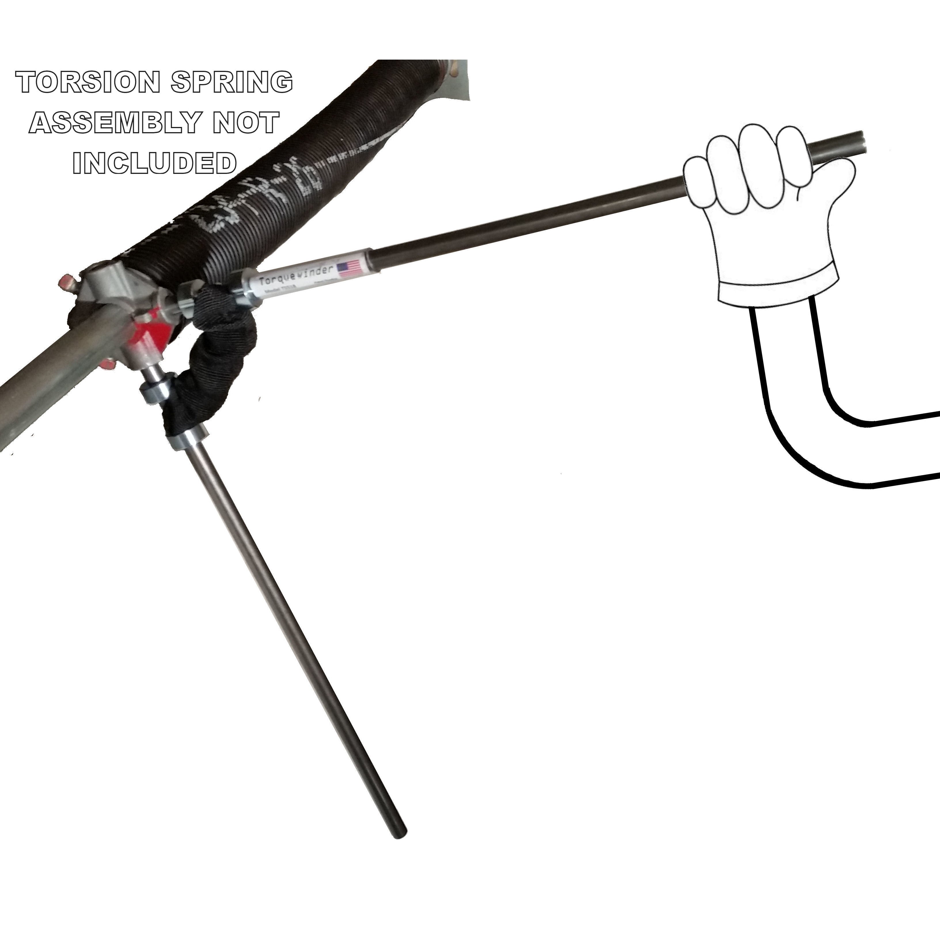 Garage Door Spring Winding Tool for 1/2-inch hole, 24" Long, 1/2" Bar, Torquewinder T5524